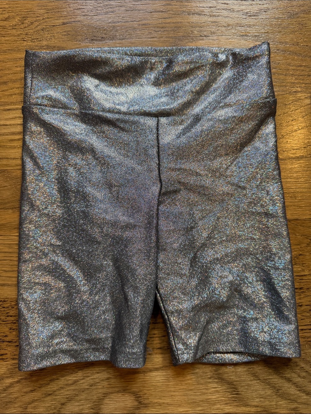 Pixielane Shimmery Iridescent Metallic Bike Shorts 4T